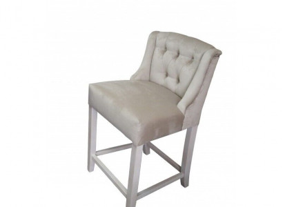 Hellgrauer Chesterfield Barhocker Designer Sitzstuhl Luxuriöser Einsitzer